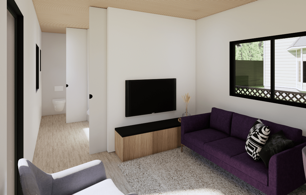 Foto van de binnenkant van een zorgwoning op maat